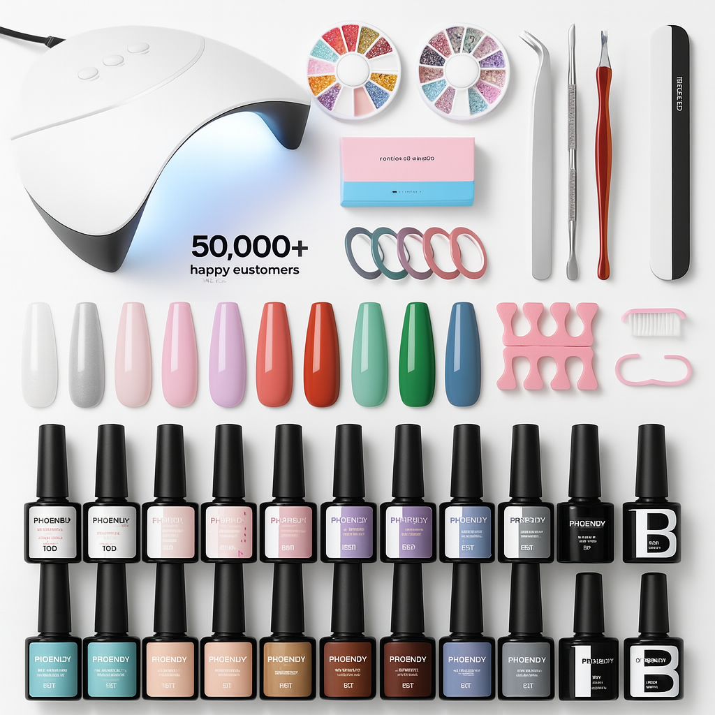 Kit Manucure Gel Professionnelle avec Lampe UV