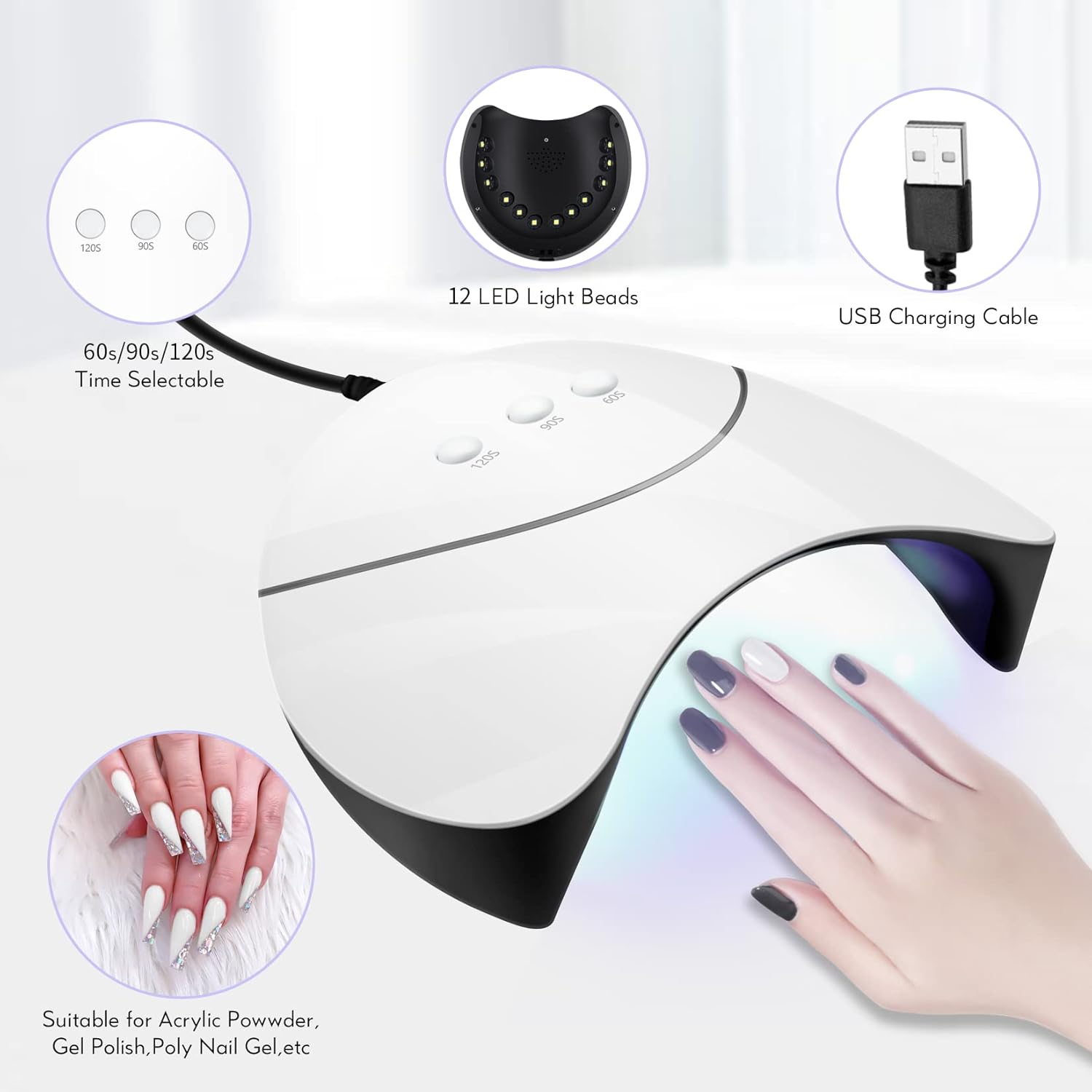 Kit Manucure Gel Professionnelle avec Lampe UV