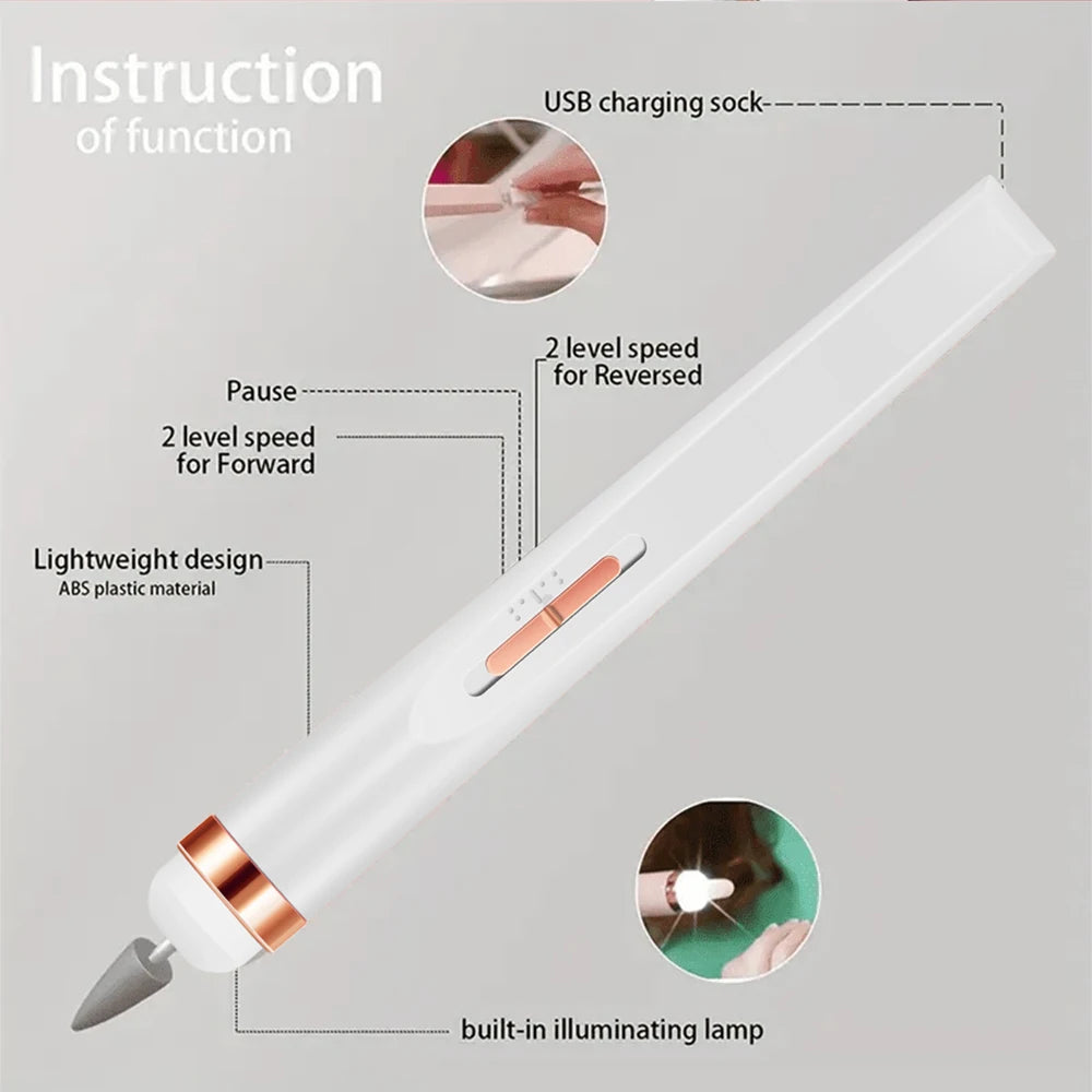 Ponceuse Électrique de Manucure - Blanc