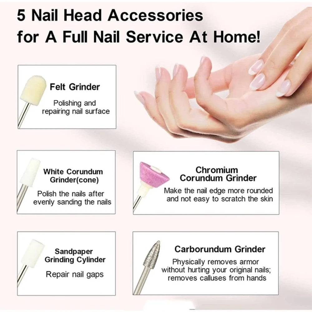 Ponceuse Électrique de Manucure - Blanc