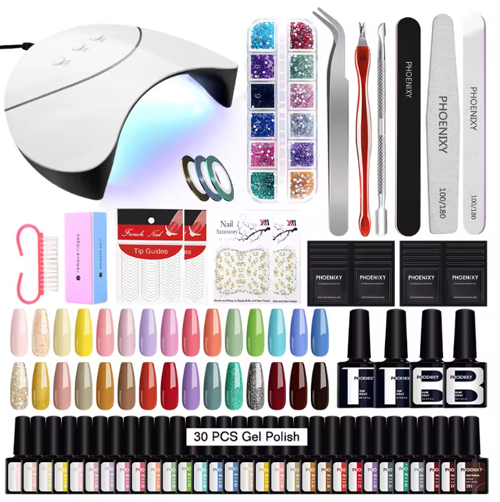 Kit Manucure Gel Professionnelle avec Lampe UV