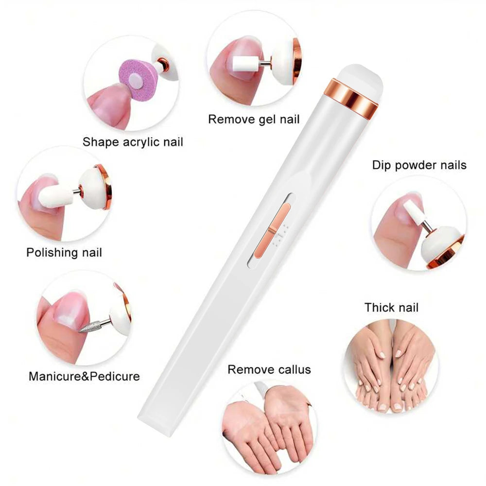 Ponceuse Électrique de Manucure - Blanc